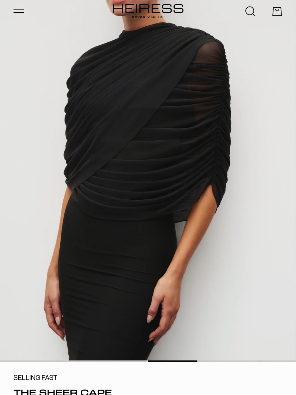 Heiress Beverly Hills - The Sheer Cape  - SMALL (I also have one XS New)
